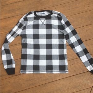 Old Navy•black and white checkered shirt
